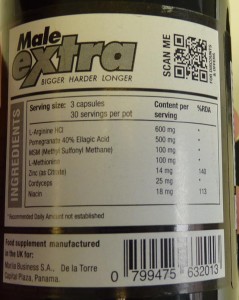 male extra ingredients